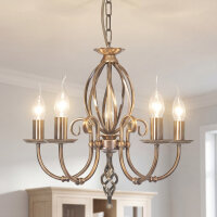 Lustre de salon laiton antique rustique