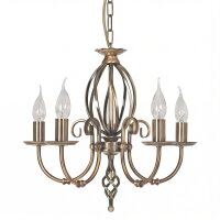 Lustre de salon laiton antique rustique