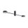 Plafonnier à 2 flammes GX53 Noir Métal Moderne 68 cm de long