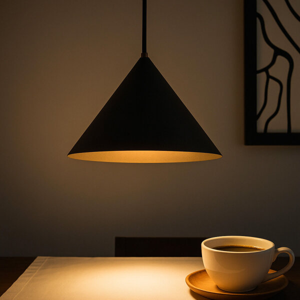 Lampe à suspendre noire GU10 Ø 20,5 cm métal rétro design