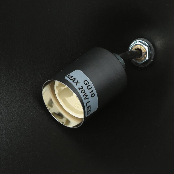 Lampe à suspendre noire GU10 Ø 20,5 cm métal rétro design