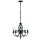 Lustre noir métal hauteur réglable
