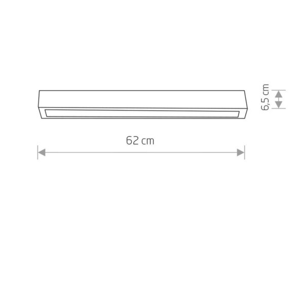 Plafonnier Blanc 3000 K 1700 lm Métal 62 cm de long T8 LED