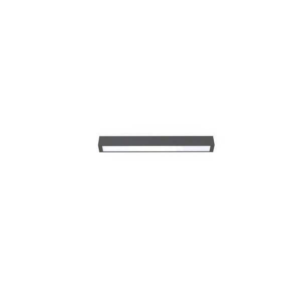 Plafonnier gris 62 cm de long T8 LED avec 3000 K blanc chaud