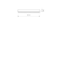 Plafonnier gris 62 cm de long T8 LED avec 3000 K blanc chaud