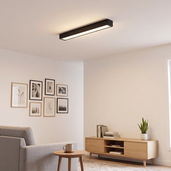 Plafonnier 3000 K 1700 lm noir T8 LED interchangeable L : 62 cm