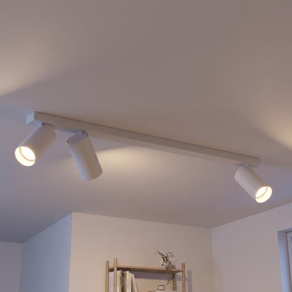 Plafonnier Blanc Métal Moderne 3-feux GU10 70 cm