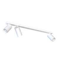 Plafonnier Blanc Métal Moderne 3-feux GU10 70 cm