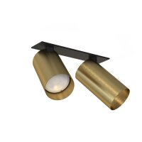 Spot de plafond encastr&eacute; 17 cm 2 flammes noir...