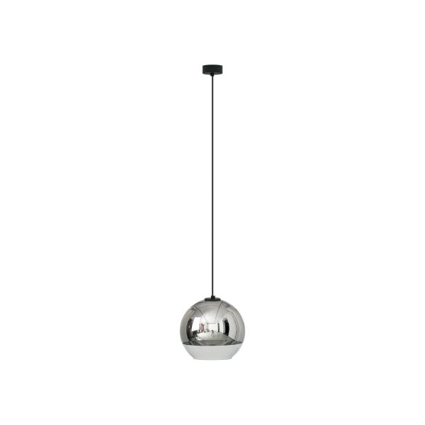 Suspension Abat-jour sphérique Chrome Ø 25 cm Métal Verre E27