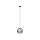 Suspension Abat-jour sphérique Chrome Ø 25 cm Métal Verre E27