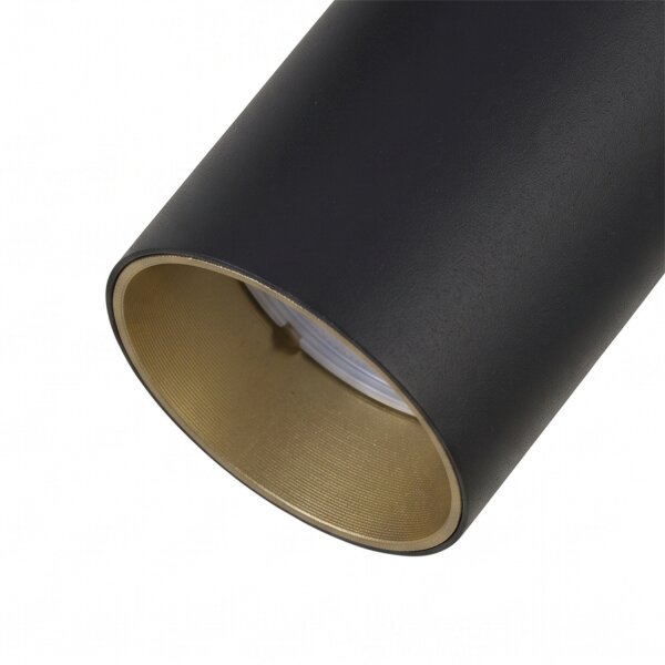 Spot de plafond à 3 flammes GU10 en noir doré 70 cm de long