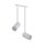 Spot de plafond blanc à 2 flammes encastré GU10 L : 17 cm Métal