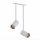 Spot de plafond orientable encastré L : 17 cm 2x GU10 blanc or