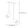 Spot de plafond orientable encastré L : 17 cm 2x GU10 blanc or