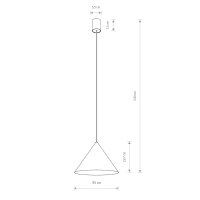 Suspension Ø 35 cm GU10 Noir Métal...