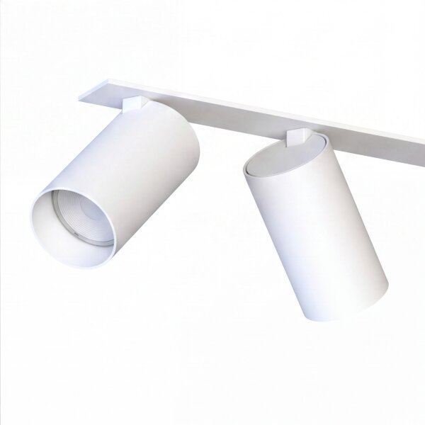 Spot de plafond à 3 flammes encastré blanc GU10 métal 70 cm de long
