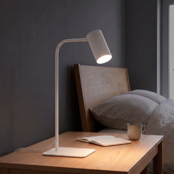 Lampe de bureau 40-45 cm réglable blanc GU10