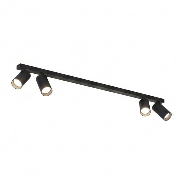 Spot de plafond 4 flammes noir GU10 118 cm de long Moderne