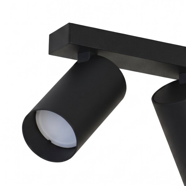 Spot de plafond 4 flammes noir GU10 118 cm de long Moderne