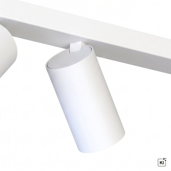 Spot de plafond blanc 4 flammes GU10 orientable 118 cm de long