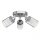 Spot de plafond salle de bain IP44 3-flamme G9 chrome clair verre