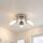 Spot de plafond salle de bain IP44 3-flamme G9 chrome clair verre