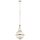 Lampe Art d&eacute;co verre abat-jour hauteur r&eacute;glable en nickel