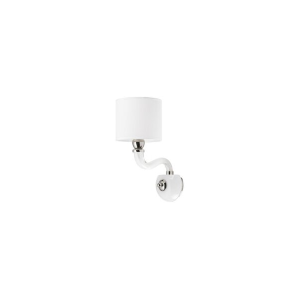 Applique murale Chrome Blanc E14 Tissu Métal Classique