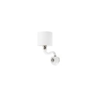 Applique murale Chrome Blanc E14 Tissu M&eacute;tal...