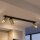 Spot de plafond à 3 flammes en laiton noir GU10 70 cm