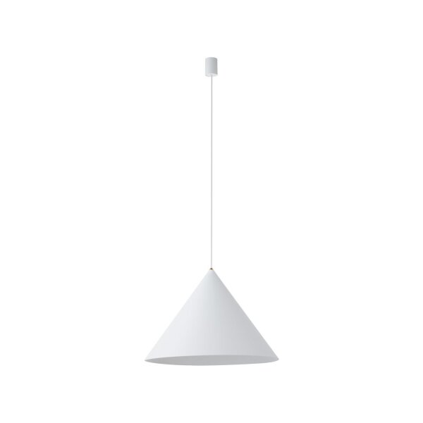 Lampe à suspendre en métal Ø 50 cm GU10 Blanc Abat-jour conique