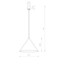 Lampe à suspendre en métal Ø 50 cm...