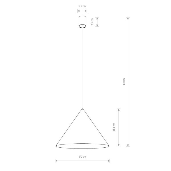 Suspension Vert GU10 Ø 50 cm Métal Rétro orientable
