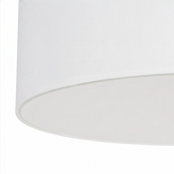 Plafonnier à faible éblouissement 3x E27 Ø 50 cm Blanc Abat-jour en tissu