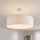 Plafonnier à faible éblouissement 3x E27 Ø 50 cm Blanc Abat-jour en tissu