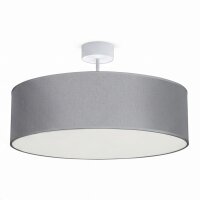 Plafonnier Tissu Ø 50 cm rond pour 3x E27 Gris...