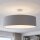 Plafonnier Tissu Ø 50 cm rond pour 3x E27 Gris Moderne