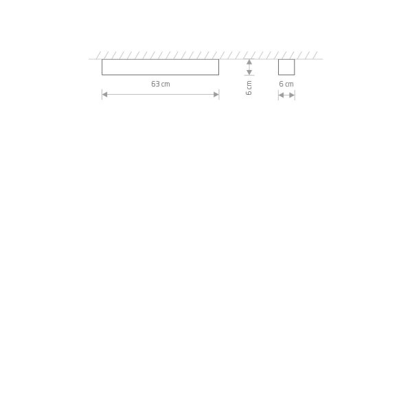 Plafonnier 3000 K 1700 lm Graphite T8 LED interchangeable