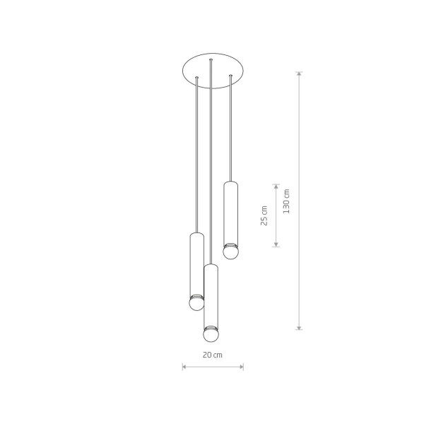 Suspension 3 flammes Noir E27 Métal Moderne réglable