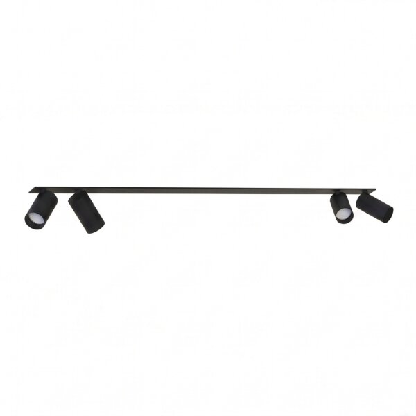 Projecteur de plafond encastré 118 cm de long 4-flamme GU10 noir