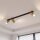 Spot de plafond encastré 70 cm de long 3-flamme GU10 noir laiton
