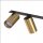 Spot de plafond encastré 70 cm de long 3-flamme GU10 noir laiton