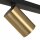 Spot de plafond orientable 118 cm de long 4x GU10 noir laiton