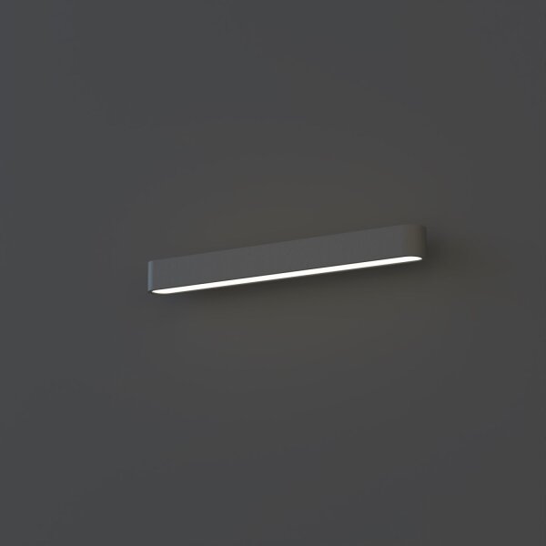 Applique murale Up Down 3000 K 1700 lm T8 LED Aluminium Gris