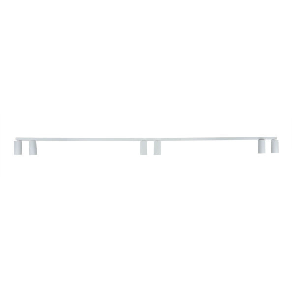 Projecteur de plafond blanc 200 cm de long 6 flammes GU10 orientables
