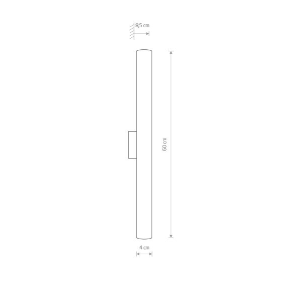 Applique salle de bain LED blanc chrome IP44 4000 K 1200 lm