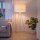 Tripod Lampadaire Blanc E27 156 cm Métal Tissu