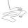 Tripod Lampadaire Blanc E27 156 cm Métal Tissu