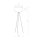 Tripod Lampadaire Blanc E27 156 cm Métal Tissu